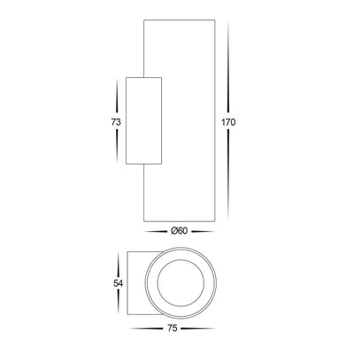 Havit Lighting Lighting HV3626S-BR- Aries Solid Brass Up & Down LED Wall Light Lights-For-You HV3626S-BR