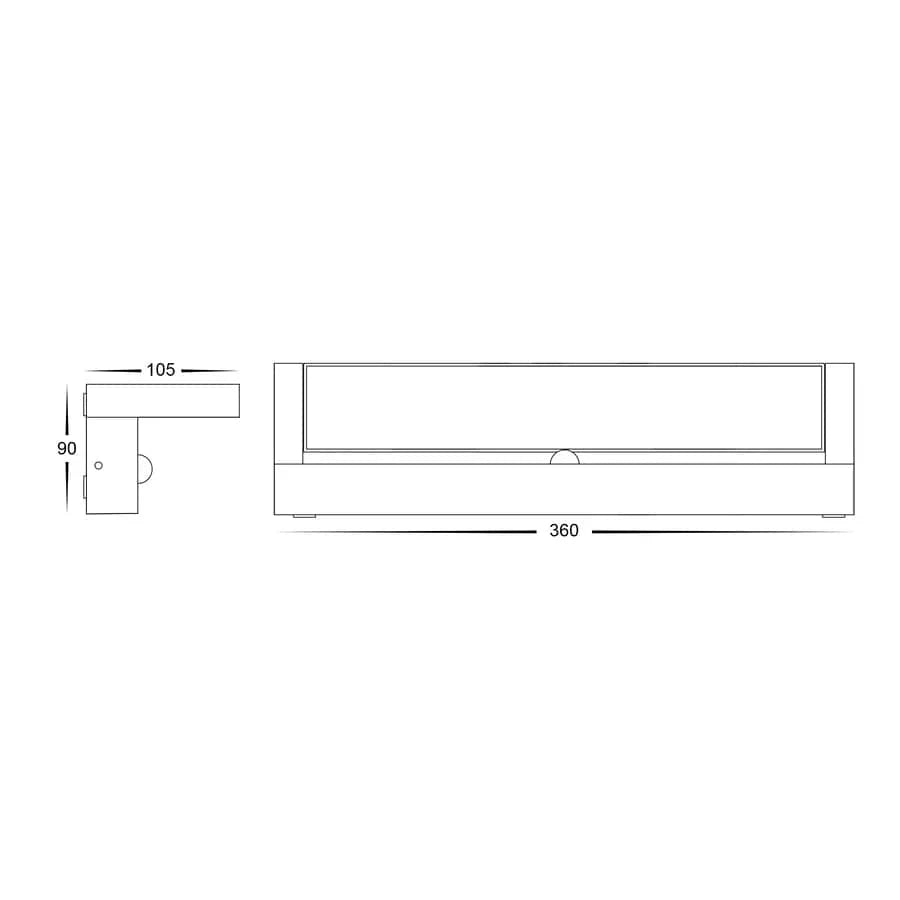 Havit Lighting Lighting HV3733T-BLK-PIR - Aluminium Black Adjustable 36w LED Floodlight with Sensor Lights-For-You HV3733T-BLK-PIR