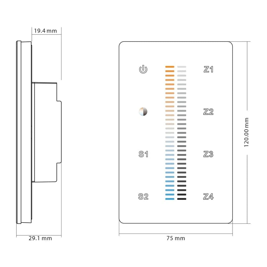 Havit Lighting Lighting HV9101-2830B - CT LED Strip Touch Panel Controller Lights-For-You HV9101-2830B