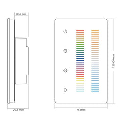 Havit Lighting Lighting HV9101-2834-5C - RGBCW LED Strip Touch Panel Controller Lights-For-You HV9101-2834-5C