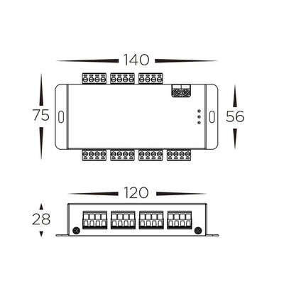 Havit Lighting Lighting HV9104-SPI-6CH - 6 Channel SPI Repeater Lights-For-You HV9104-SPI-6CH