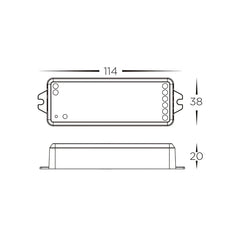 Havit Lighting Lighting HV9105-SPI-2CH - WIFI + RF SPI LED Strip Receiver Lights-For-You HV9105-SPI-2CH