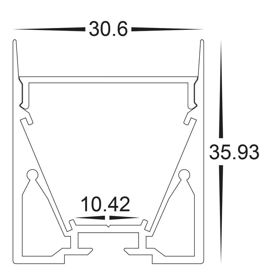 Havit Lighting Lighting HV9693-3136-BLK - Deep Square Aluminium Profile Lights-For-You