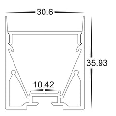 Havit Lighting Lighting HV9693-3136-BLK - Deep Square Aluminium Profile Lights-For-You