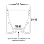 Havit Lighting Lighting HV9693-3136-WHT - Deep Square Aluminium Profile Lights-For-You