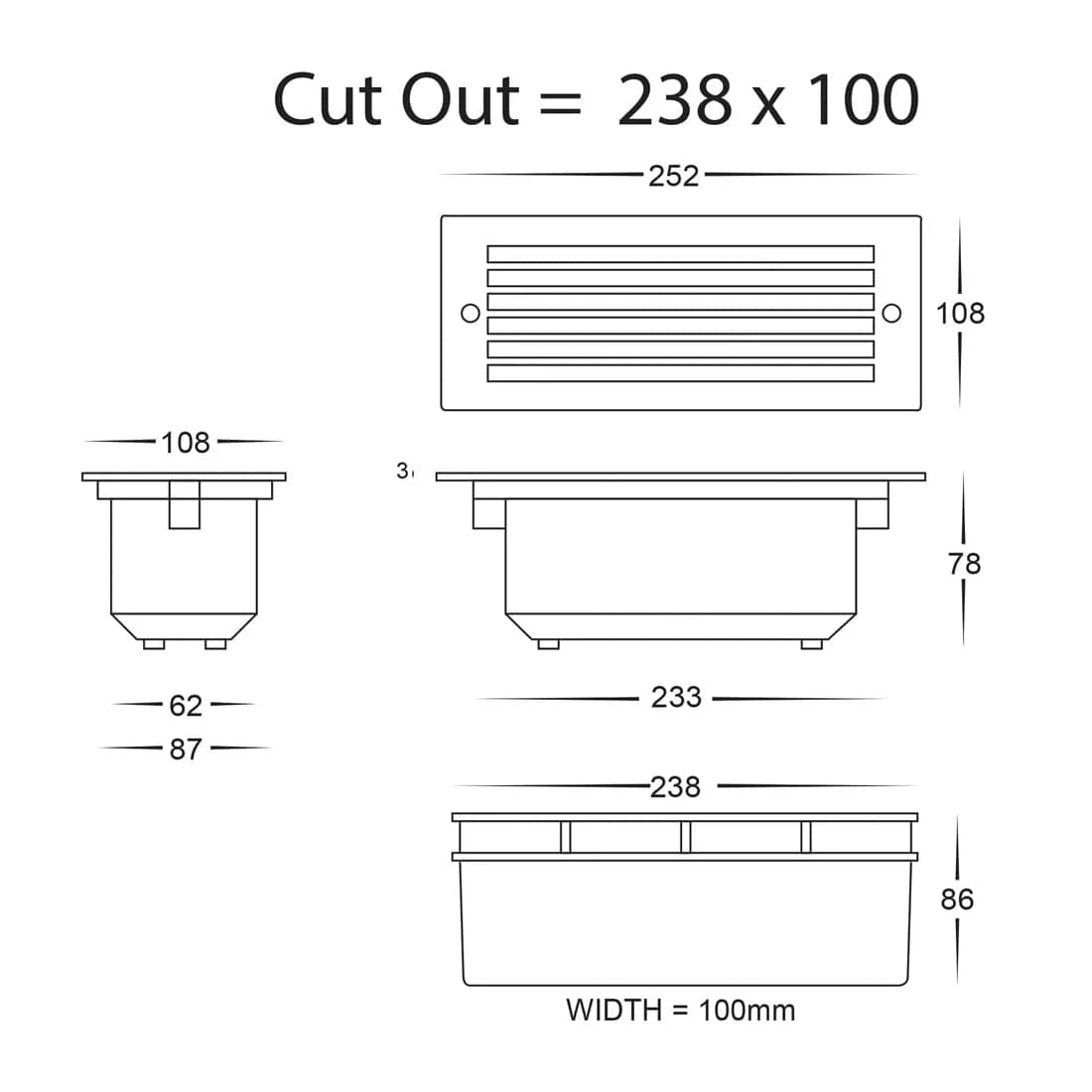 Havit Lighting Lighting LED Brick Light with Grill 10w Black/316 SS/White Havit Lighting - HV3004T Lights-For-You
