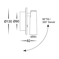 Havit Lighting Lighting Lesen Indoor LED Wall Light with Back Light in Black or White Havit Lighting - HV3688T Lights-For-You