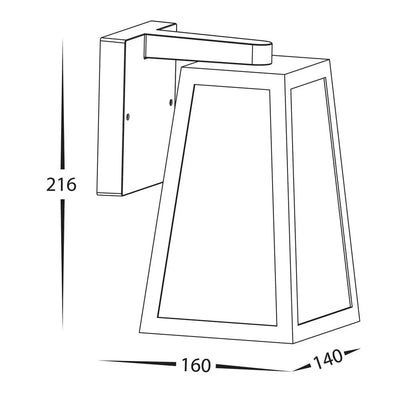Havit Lighting Lighting Licht Outdoor LED Wall Light in Black Havit Lighting - HV3672W-BLK Lights-For-You HV3672W-BLK