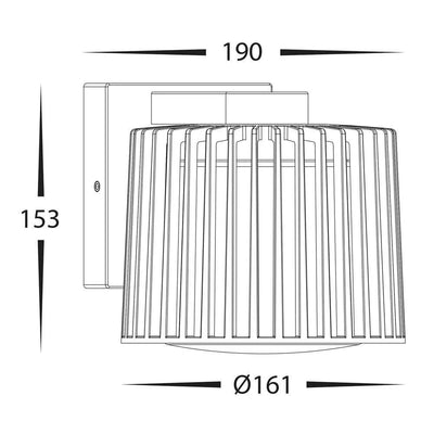 Havit Lighting Lighting Lumo Outdoor LED Wall Light in Black Havit Lighting - HV3694W-BLK Lights-For-You HV3694W-BLK