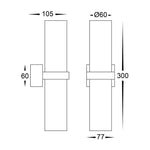 Havit Lighting Lighting Luz Outdoor Up/Down LED Wall Light 2Lt in Black Havit Lighting - HV10291T Lights-For-You HV10291T