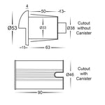 Havit Lighting Lighting Mini Ollo LED Step Light with Eyelid CCT in 316 Stainless Steel Havit Lighting HV2891T-SS316-12V Lights-For-You HV2891T-SS316-12V