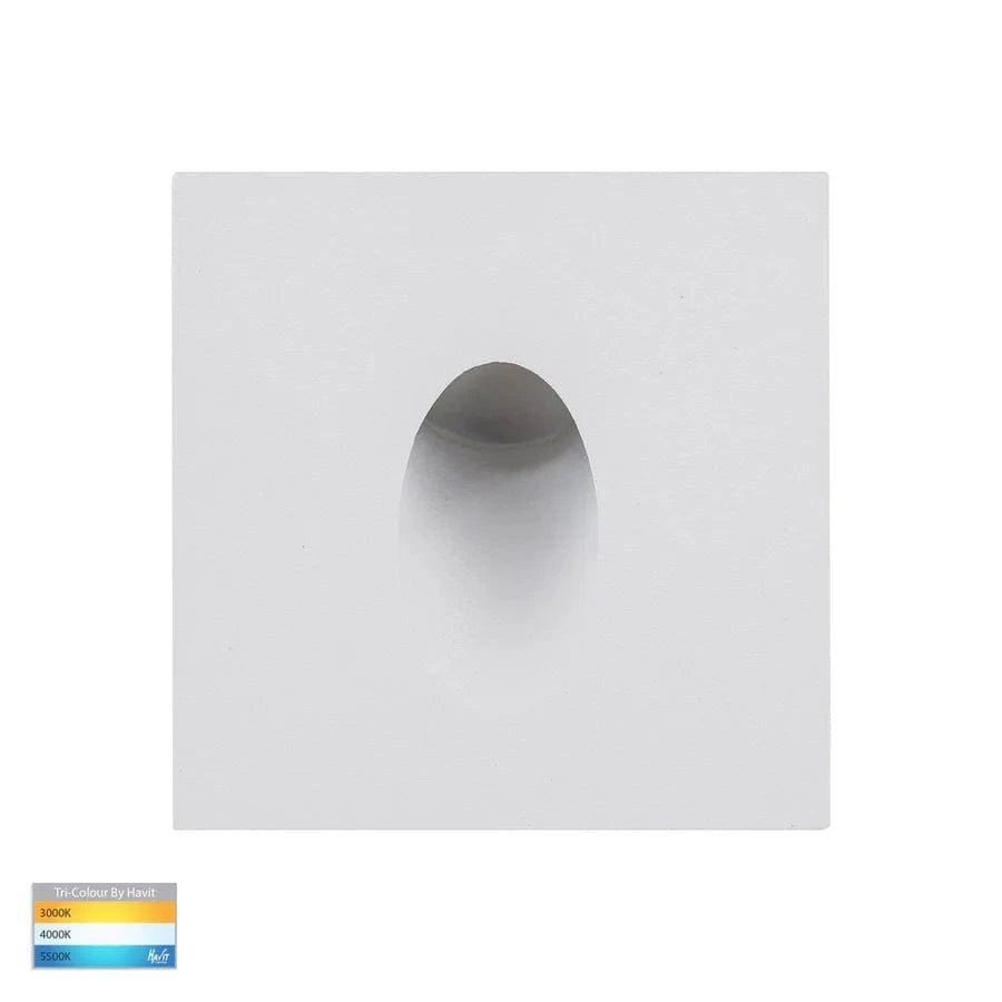 Havit Lighting Lighting Mini Reces Square LED Step Light Lights-For-You HV3216T-WHT-12V
