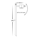 Havit Lighting Lighting Mini Tivah Single Adjustable LED Bollard Spike Light MR11 Black Havit Lighting - HV1423MR11NW Lights-For-You HV1423MR11NW