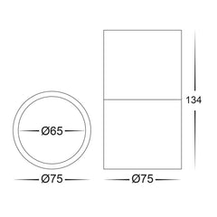 Havit Lighting Lighting Nella Black 7w Surface Mounted LED Downlight with Extension Lights-For-You