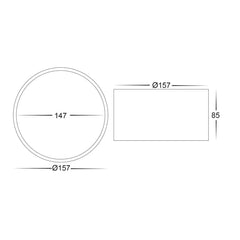 Havit Lighting Lighting Nella White 18w Surface Mounted LED Downlight with Extension Lights-For-You
