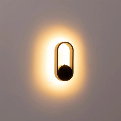 Havit Lighting Lighting Ovale Indoor LED Wall Light in Black, Black/Brass, White, White/Brass Havit Lighting - HV8080T Lights-For-You