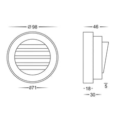 Havit Lighting Lighting Pinta LED Louvered Step Light CCT 2w White Havit Lighting - HV2925T-12V-WHT Lights-For-You HV2925T-12V-WHT