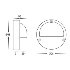 Havit Lighting Lighting Pinta LED Step Light with Eyelid CCT 2w White Havit Lighting - HV2923T, HV2924T Lights-For-You