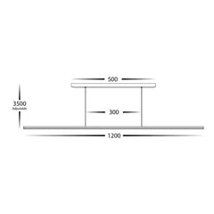 Havit Lighting Lighting Proline Slim LED Pendant Light 1200mm, 1600mm in Black or White Havit Lighting - HV600XT Lights-For-You