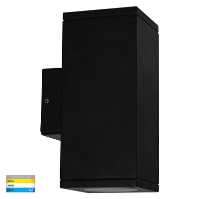 Havit Lighting Lighting Quadru Square Black TRI Colour Up & Down LED Wall Light Lights-For-You HV3624T-BLK