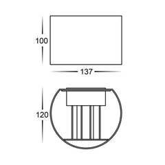 Havit Lighting Lighting Rounded Outdoor LED Up/Down Wall Light Change Angle Of Light in Black or White Havit Lighting - HV3658T-XXX-RND Lights-For-You