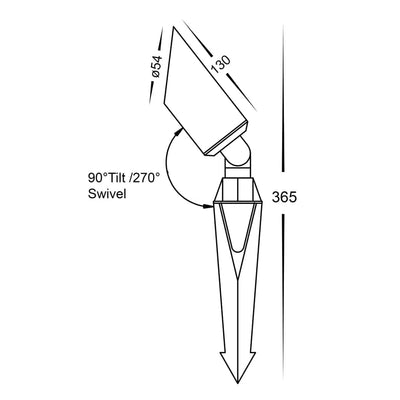 Havit Lighting Lighting Shawl LED Garden Spike Light CCT in Black Lights-For-You HV1458T-BLK