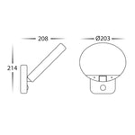 Havit Lighting Lighting Solarni Solar LED Wall Light in Black Havit Lighting - HV36724-BLK Lights-For-You HV36724-BLK