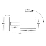 Havit Lighting Lighting Tivah Mini Single Adjustable LED Wall Light in 316 Stainless Steel Havit Lighting - HV1207MR11NW Lights-For-You HV1207MR11NW