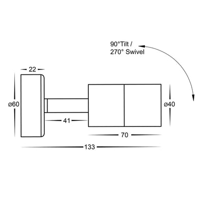 Havit Lighting Lighting Tivah Mini Single Adjustable LED Wall Light in 316 Stainless Steel Havit Lighting - HV1207MR11NW Lights-For-You HV1207MR11NW