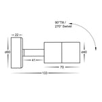 Havit Lighting Lighting Tivah Mini Single Adjustable LED Wall Light in Aluminium Black Havit Light - HV1227MR11NW Lights-For-You HV1227MR11NW