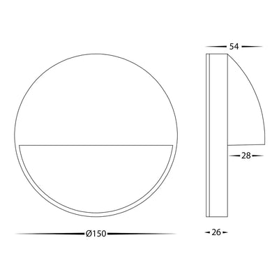Havit Lighting Lighting Veko LED Step Light with Eyelid CCT 10w in Black, White, Brass, SS316 Havit Lighting - HV2929T Lights-For-You