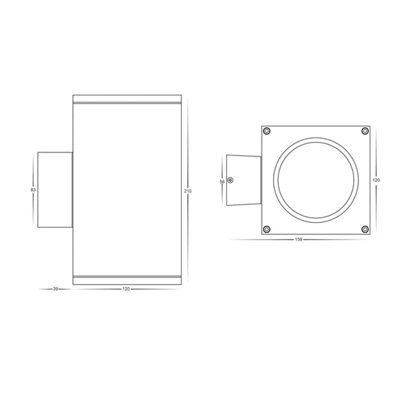 Havit Lighting Outdoor Up/Down Wall Lights Porter Up & Down LED Wall Light Lights-For-You