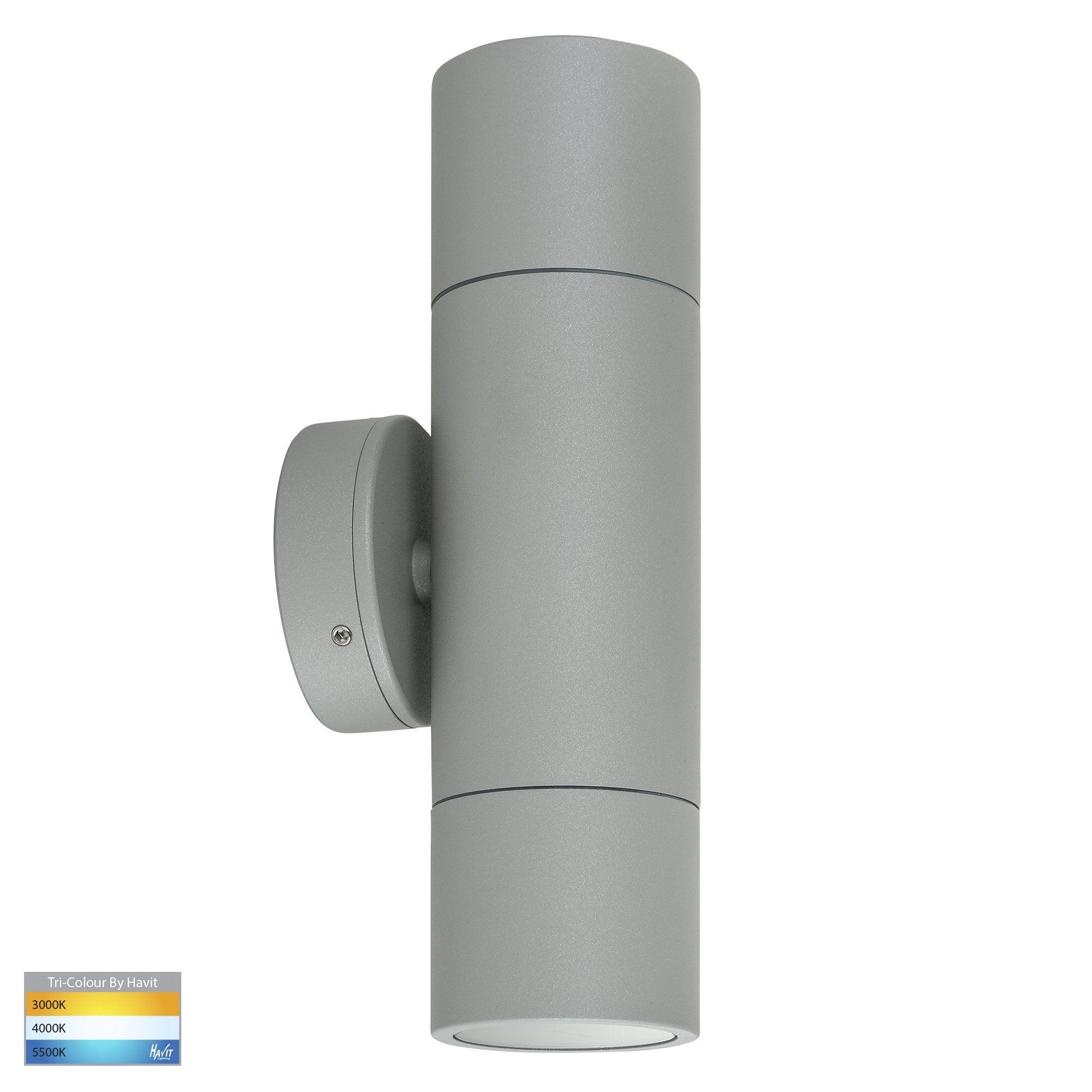 Havit Lighting Outdoor Up/Down Wall Lights Tivah Matt Silver Up Down Wall Light Lights-For-You HV1045T 9350418014887