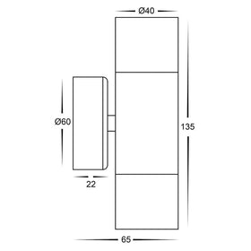 Havit Lighting Outdoor Up/Down Wall Lights Tivah Mini Up/Down Wall Light Lights-For-You HV1027MR11NW 9350418018731