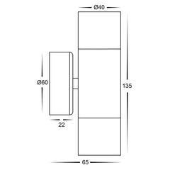 Havit Lighting Outdoor Up/Down Wall Lights Tivah Mini Up/Down Wall Light Lights-For-You HV1027MR11NW 9350418018731