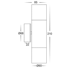 Havit Lighting Outdoor Up/Down Wall Lights Tivah Solid Brass TRI Colour Up & Down Lights-For-You