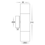 Havit Lighting Outdoor Up/Down Wall Lights Tivah Up & Down Wall Light TRI Colour Lights-For-You