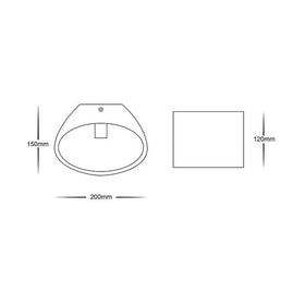 Havit Lighting Outdoor Wall Lights Arc Plaster LED Wall Light Large 3w Lights-For-You
