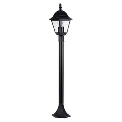 Havit Lighting Panel Lights Newark 4 Panel Post Light in Aluminium Black Havit Lighting - HV1651W-P-BLK Lights-For-You HV1651W-P-BLK
