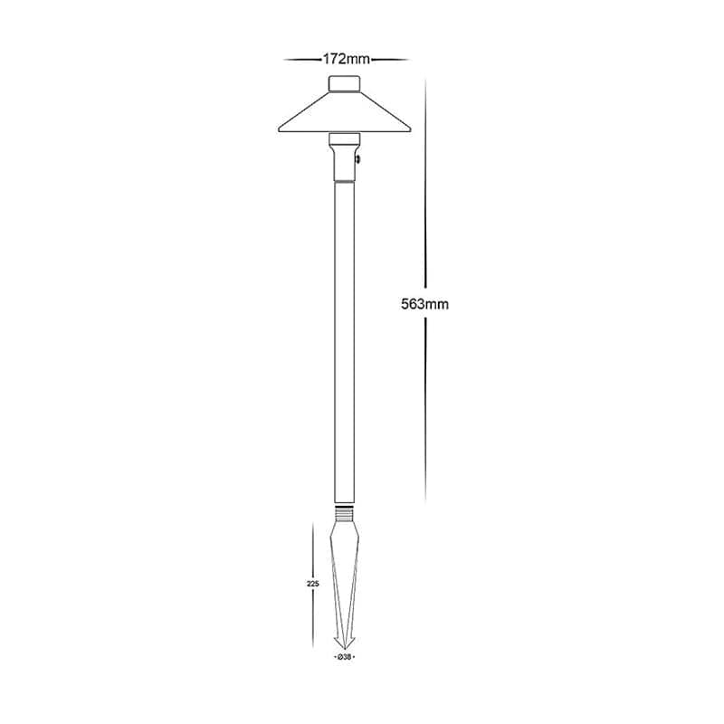 Havit Lighting Spike Lights Bollard Light With Spike Antique Brass 225mm Havit Lighting - HV1454C, HV1454W Lights-For-You