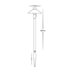 Havit Lighting Spike Lights Bollard Light With Spike Antique Brass 225mm Havit Lighting - HV1454C, HV1454W Lights-For-You