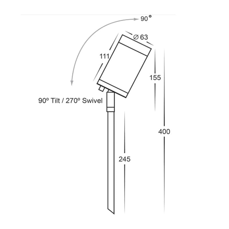 Havit Lighting Spike Lights Copper LED Adjustable Spike Light Lights-For-You HV1412T 9350418015808