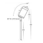 Havit Lighting Spike Lights Copper LED Adjustable Spike Light Lights-For-You HV1412T 9350418015808