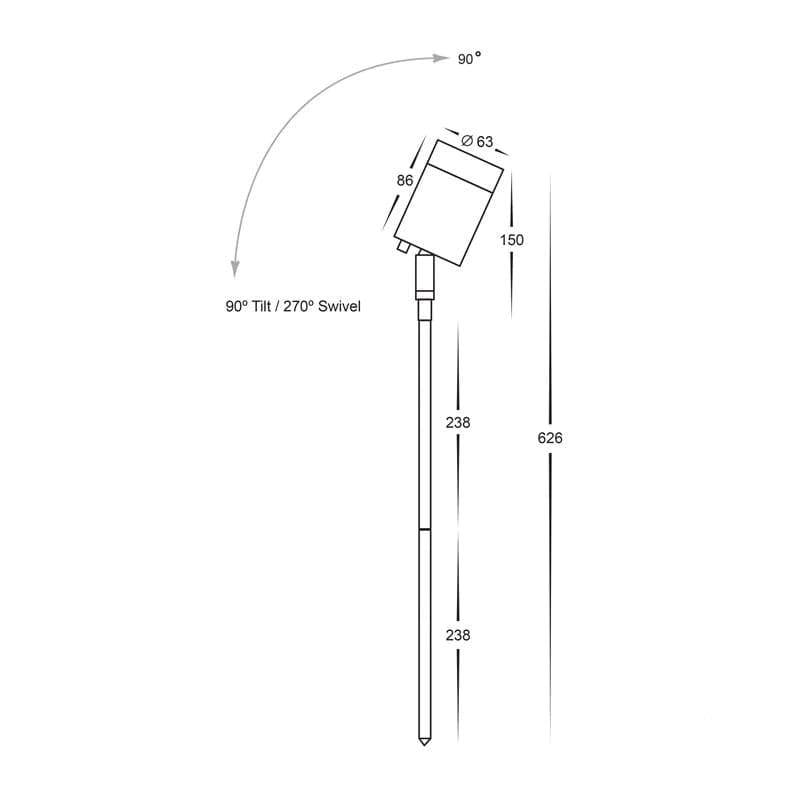 Havit Lighting Spike Lights LED 316 Stainless Steel Spike Light Lights-For-You HV1401T 9350418015693