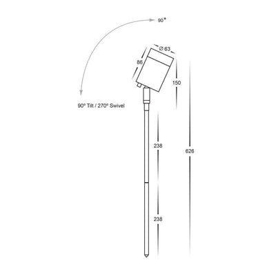 Havit Lighting Spike Lights LED 316 Stainless Steel Spike Light Lights-For-You HV1401T 9350418015693