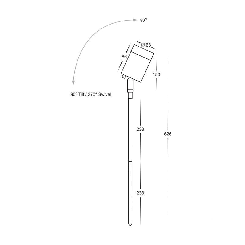 Havit Lighting Spike Lights Pointe LED Spike Spotlight TRI Lights-For-You HV1421T 9350418015822