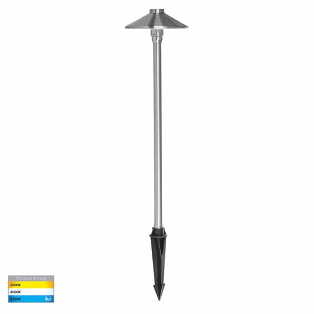 Havit Lighting Spike Lights Polari LED Spike Light CCT 3w Antique Brass, Black, Copper, SS316 Havit Lighting - HV1452T Lights-For-You HV1452T-SS316 9350418029379