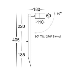 Havit Lighting Spike Lights Single Tivah LED Spike Light CCT Lights-For-You