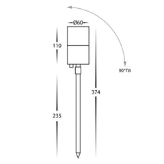 Havit Lighting Spike Lights Tivah LED Garden Spike Light CCT 5w Lights-For-You HV1497T 9350418027702