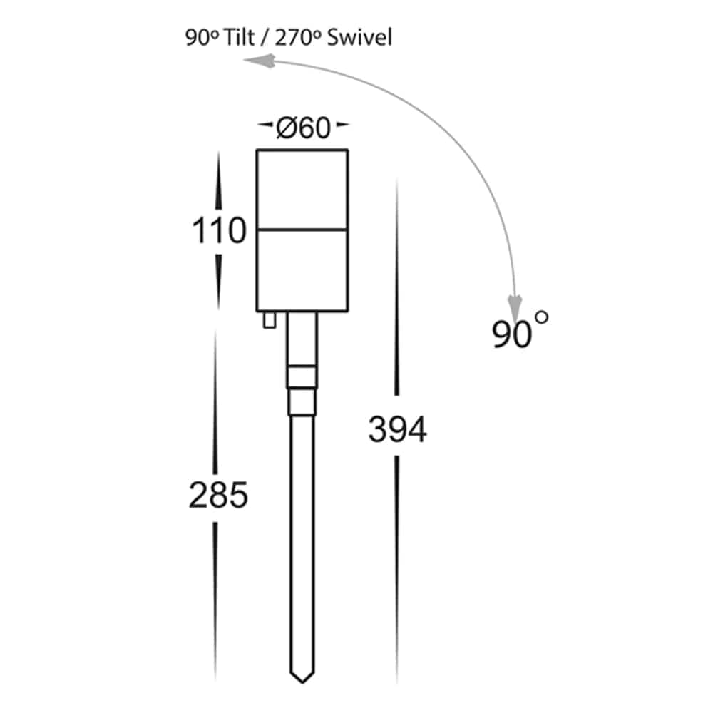 Havit Lighting Spike Lights Tivah LED Garden Spike Light CCT Black Lights-For-You HV1427T-SSBLK 9350418008190